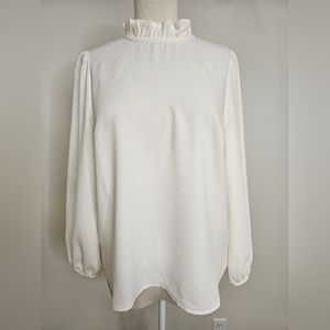 Sheer Ivory J.Crew Top